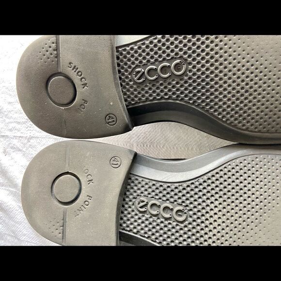 ECCO City Mens Black Leather Apron Square Toe Lace Up Shoes Sz EU 41 US 8 - Picture 7 of 10